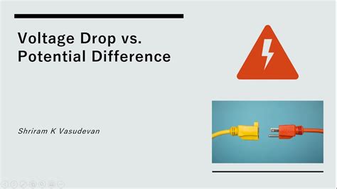 potential difference vs voltage drop